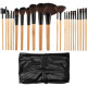 Tools for Beauty Makeup Brush Set with Pouch 24τμχ Wooden Black