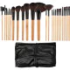 Tools for Beauty Makeup Brush Set with Pouch 24τμχ Wooden Black Tools for Beauty Makeup Brush Set with Pouch 24τμχ Wooden Black