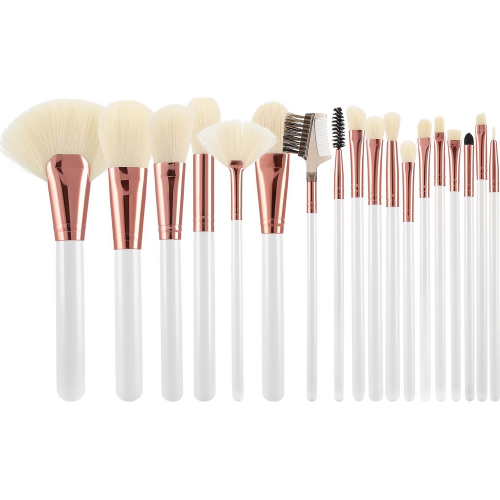 Tools for Beauty White & Rose Gold Σετ 18 Πινέλων Μακιγιάζ