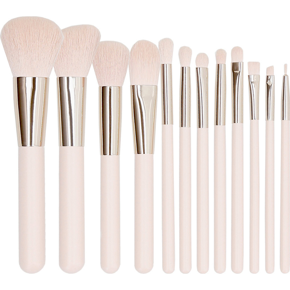 Tools for Beauty Mimo  Light Pink Makeup Brush Set, 12pcs