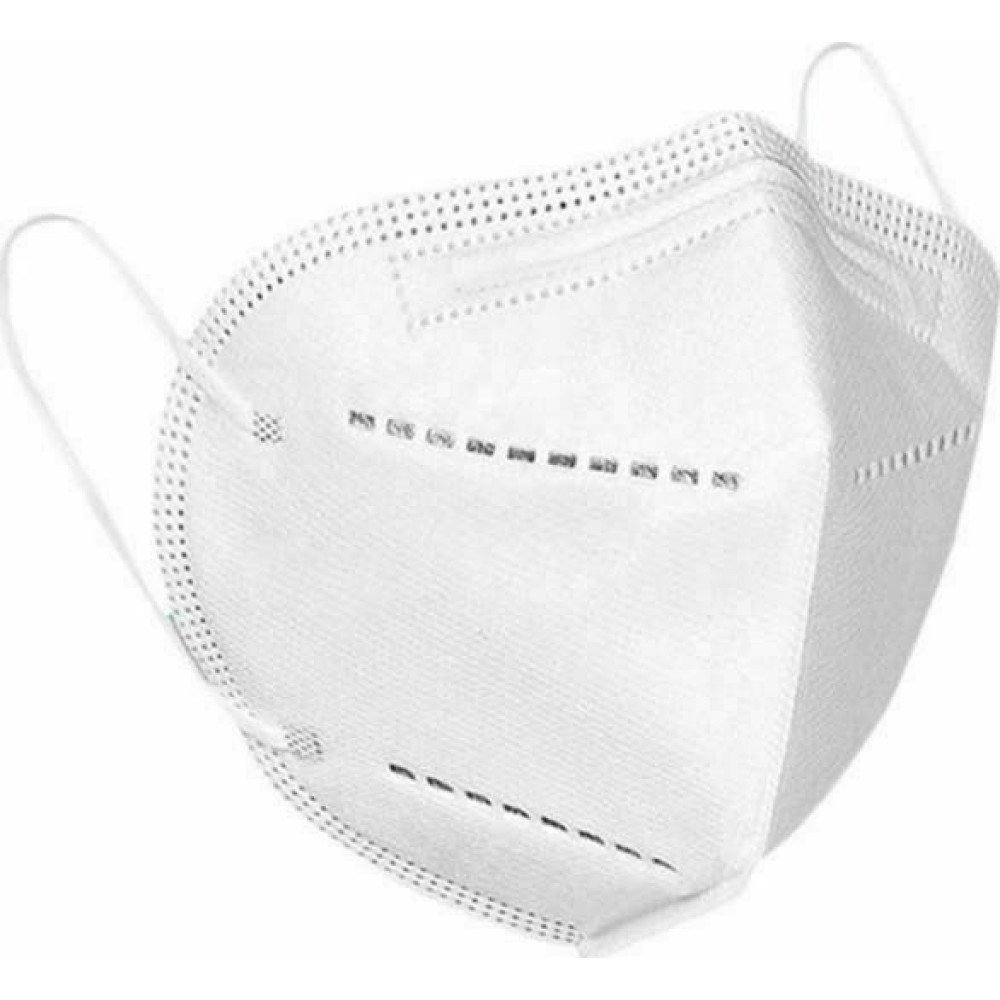 Μάσκα Προστασίας FFP2 KN95 σε Λευκό Χρώμα 10 Τεμαχίων, 1τμχ