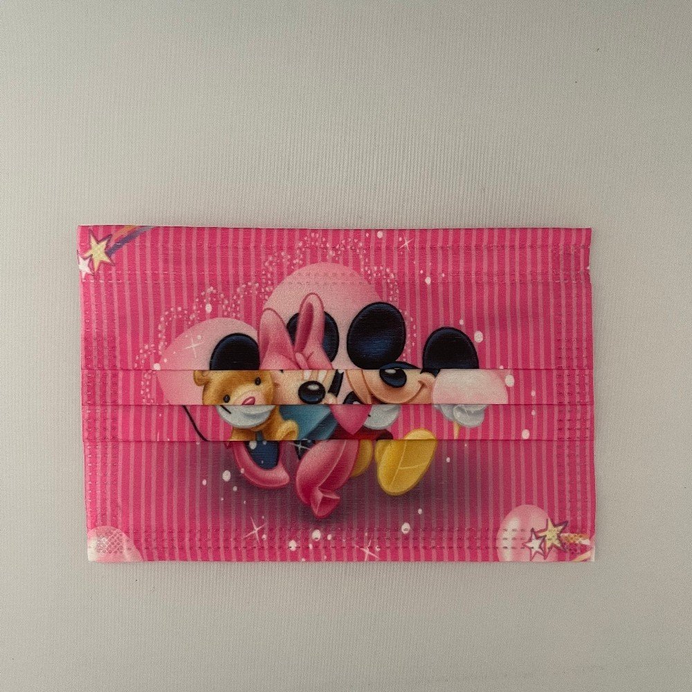 Παιδική Μάσκα Προστασίας μίας Χρήσεως Ροζ Mickey & Minnie, 10τμχ