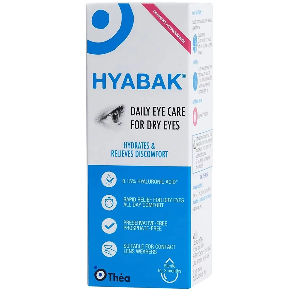 Thea Hyabak Daily Eye Care for Dry Eyes Οφθαλμικές Σταγόνες Για Τα Ξηρά & Ερεθισμένα Μάτια, 10ml