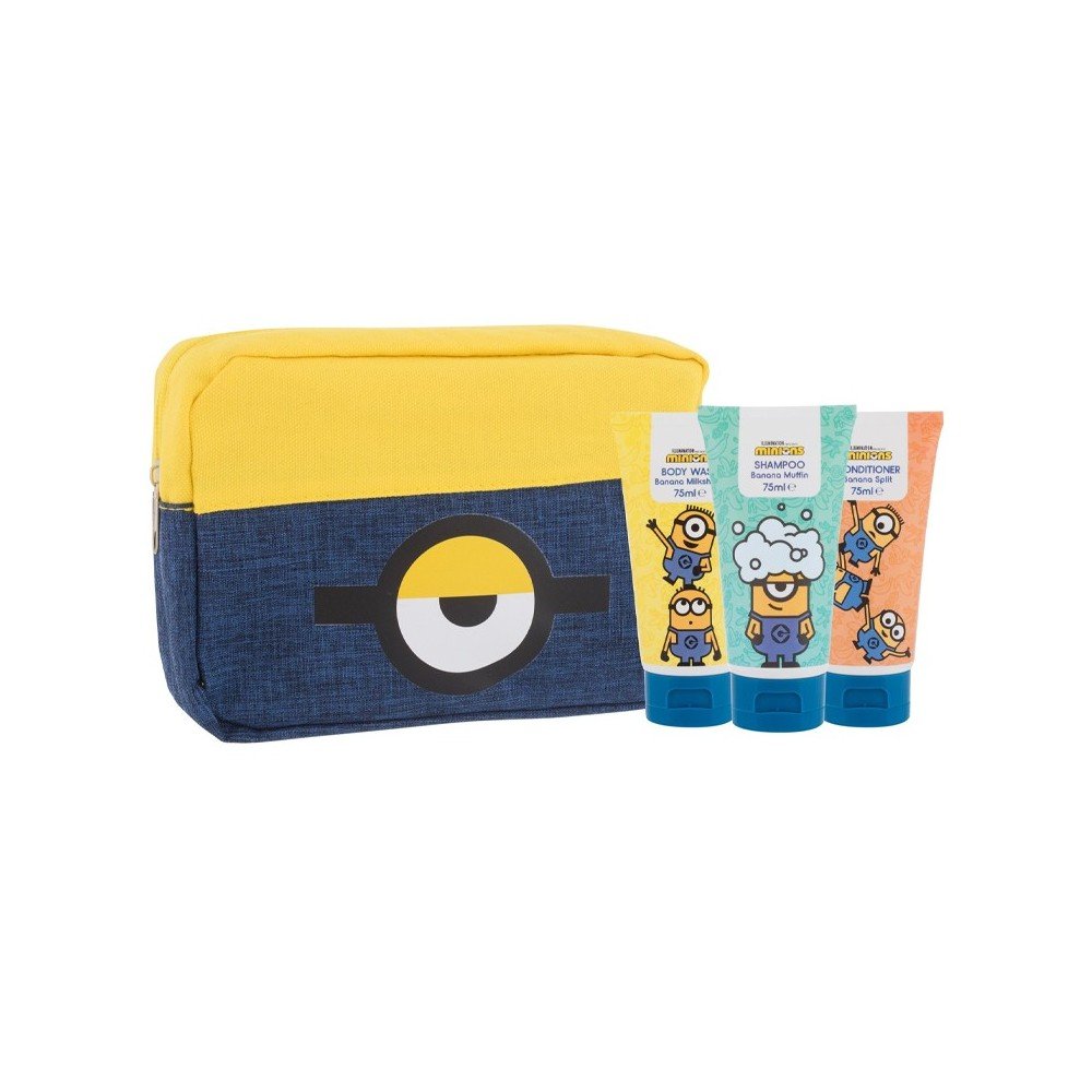 Corsair Toiletries Minions Bath Essentianls Bag Set Shower Gel, 75ml & Σαμπουάν, 75ml & Μαλακτική, 75ml