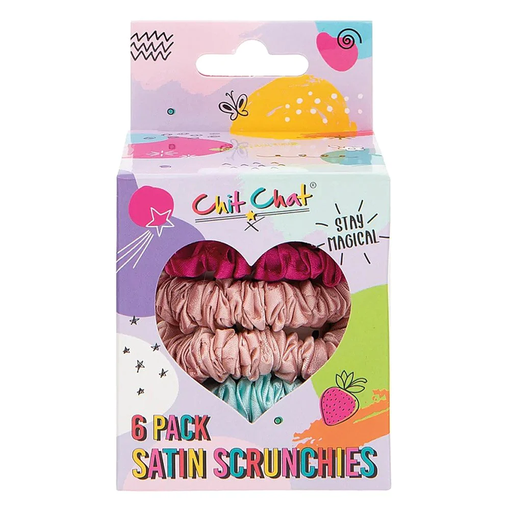 Chit Chat Σετ Σατέν Λαστιχάκια Μαλλιών 6 Pack Satin Scrunchies, 6τμχ Chit Chat Σετ Σατέν Λαστιχάκια Μαλλιών 6 Pack Satin Scrunchies, 6τμχ