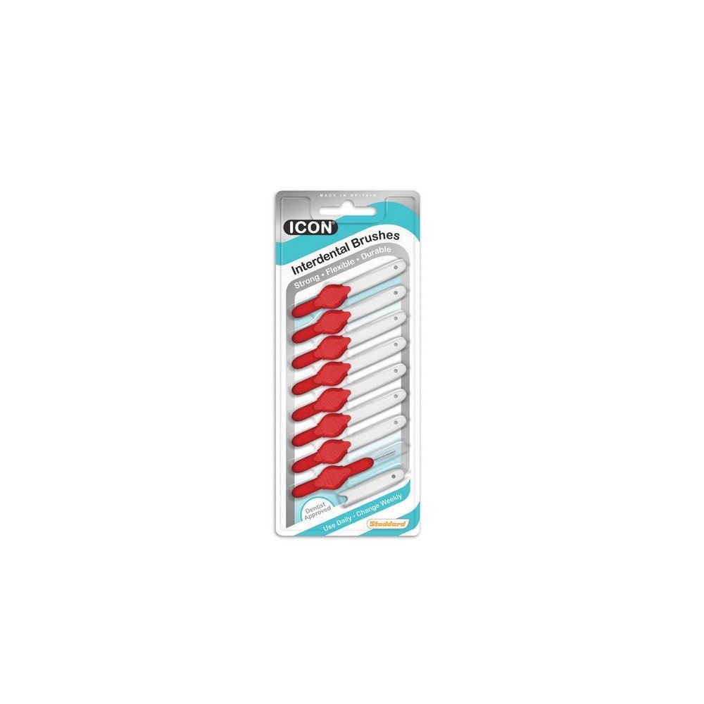 Stoddard Dental Icon Μεσοδόντια Βουρτσάκια 0.5mm σε χρώμα Κόκκινο, 8τεμ