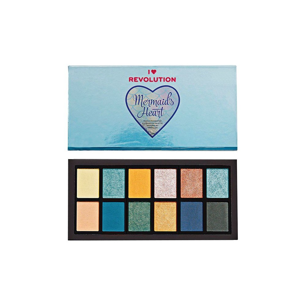 I Heart Revolution Mermaids Heart Eyeshadow Palette 12x0.75gr I Heart Revolution Mermaids Heart Eyeshadow Palette 12x0.75gr