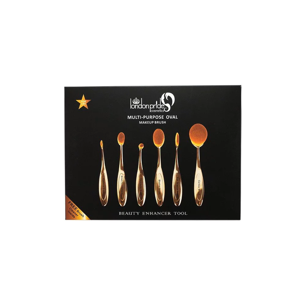 London Pride Multipurpose Oval makeup brush Σετ 6 πινέλων Mermaid