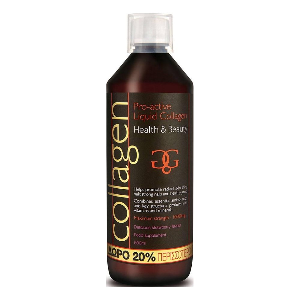 Total Health Solutions Collagen Pro-active Υγρό Πόσιμο Κολλαγόνο με Γέυση Φράουλα Ιδανικό για την Υγεία Δέρματος/ Μαλλιών/Νυχιών/Αρθρώσεων, 600ml 
