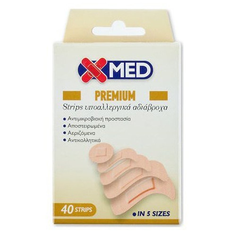 X-Med Premium Aδιάβροχα Και Αποστειρωμένα Αυτοκόλλητα Επιθέματα σε 5 Μεγέθη, 40τμχ