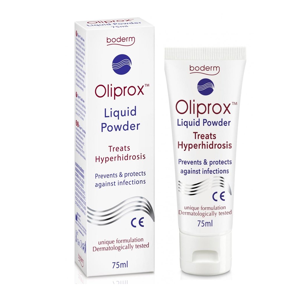 Boderm Oliprox Liquid Powder for Excessive Sweating Υγρή πούδρα Για τον Ελεγχο της Υπεριδρωσίας, 75ml