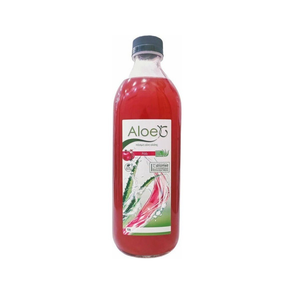 Genomed Aloe G ΡΟΔΙ 100% Φυσικός Χυμός Κρητικής Αλόης πόσιμο τζελ με Ρόδι 1000ml