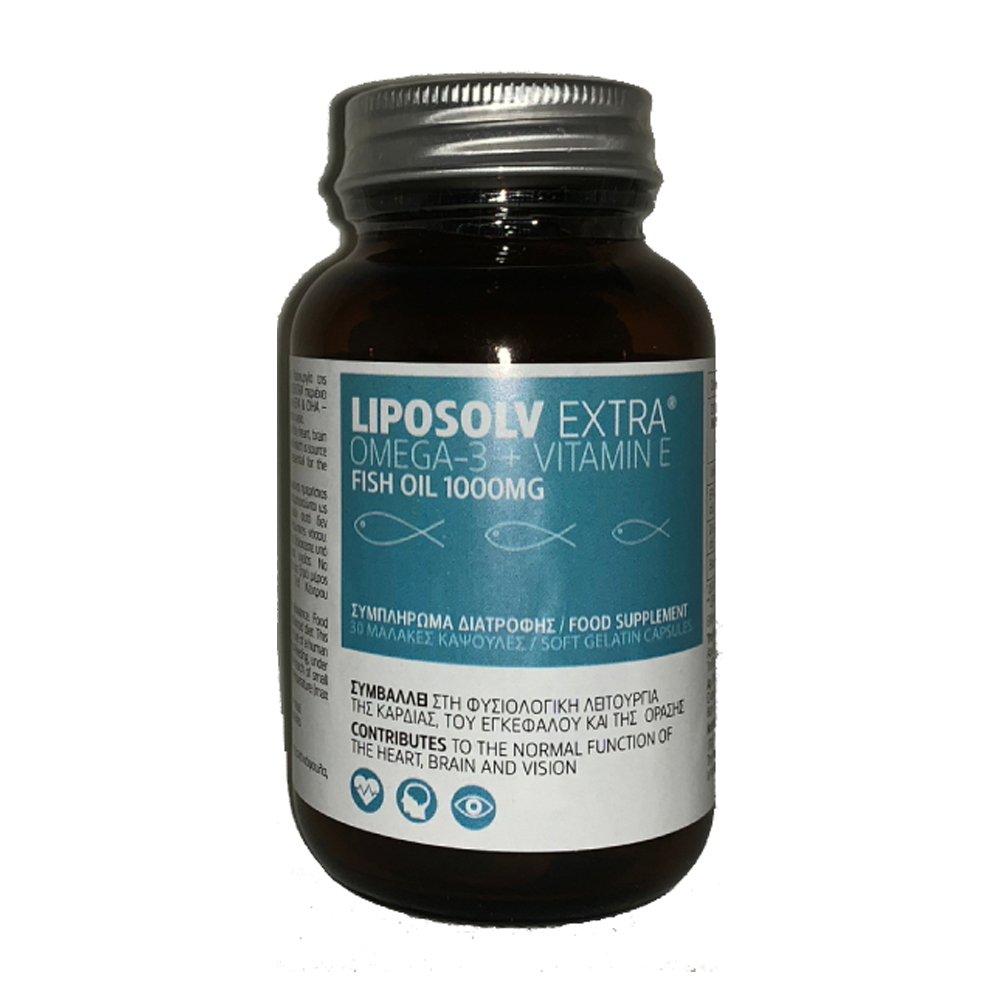 SJA Pharm Liposolv Extra Omega-3 1000mg Συμπλήρωμα Διατροφής με Ωμέγα Λιπαρά Οξέα, 30caps