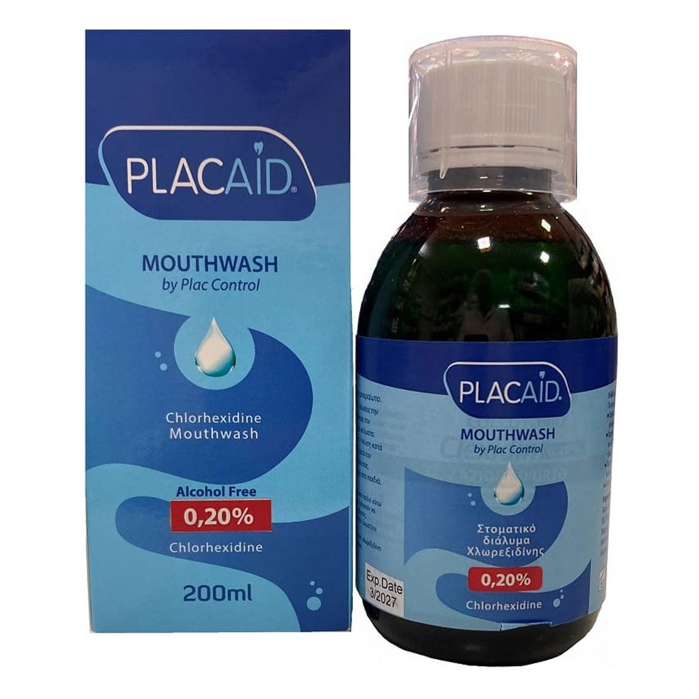 PlacAid Plac Control 0.20% Chlorhexidine Στοματικό Διάλυμα κατά της Πλάκας, 200ml