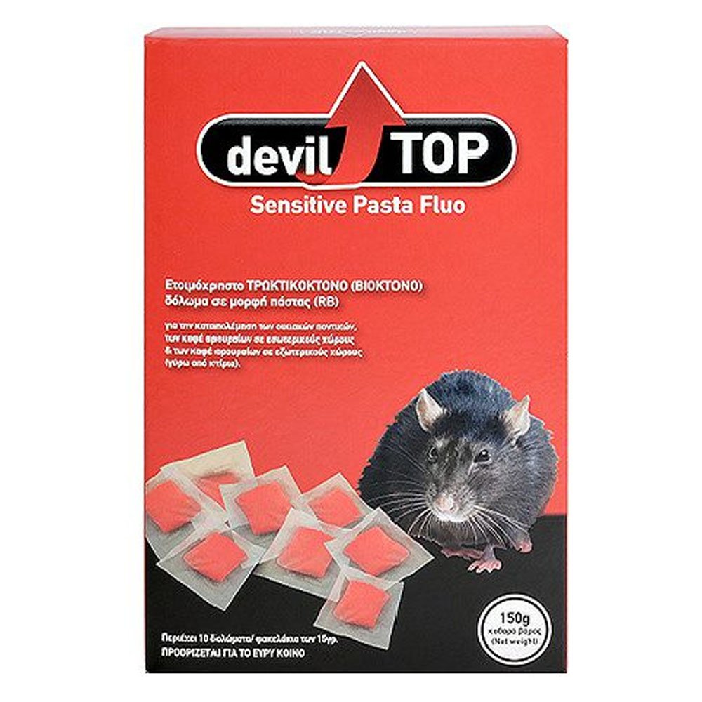 Devil Top Sensitive Pasta Ποντικοφάρμακο σε Μορφή Πάστας, 150gr