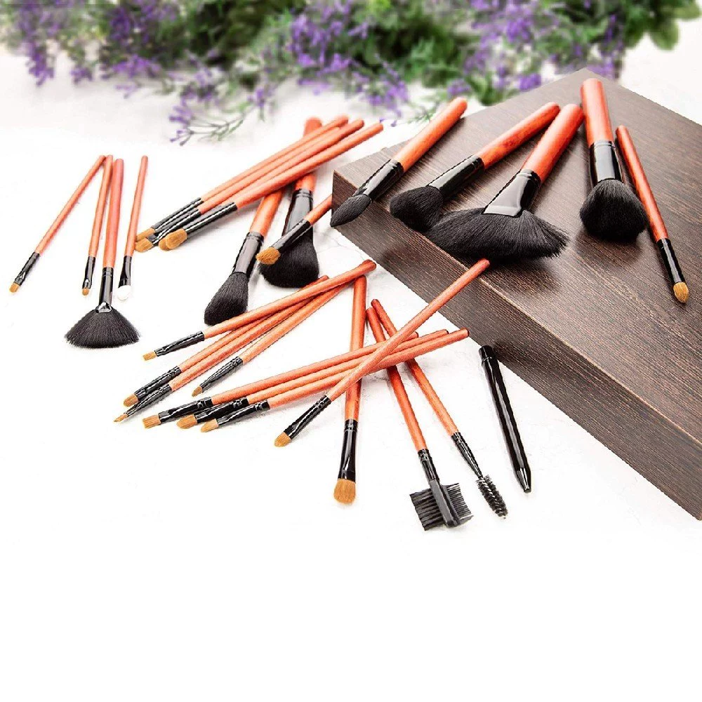 Tools for Beauty Makeup Brush Set with Pouch 24τμχ Wooden Black Tools for Beauty Makeup Brush Set with Pouch 24τμχ Wooden Black