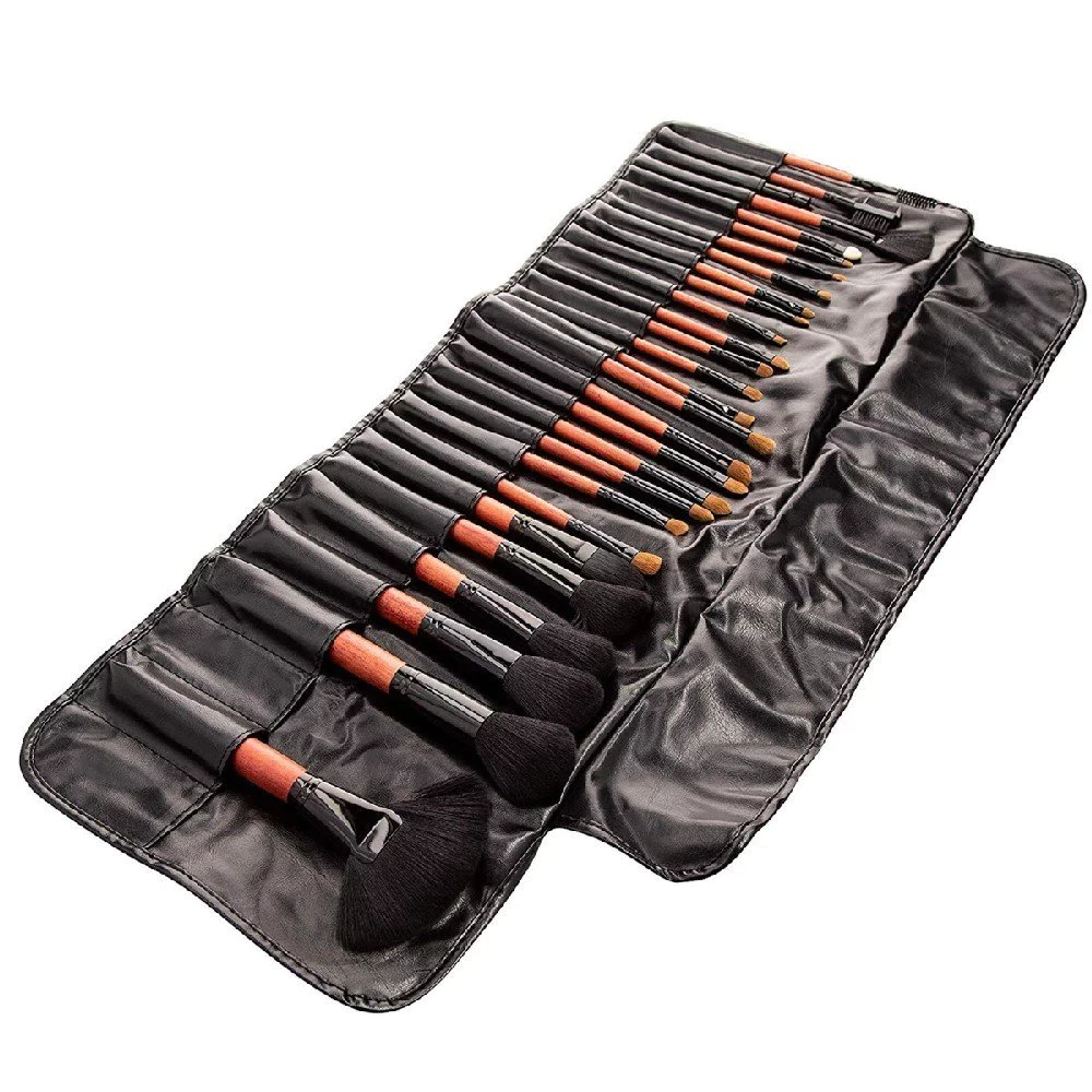 Tools for Beauty Makeup Brush Set with Pouch 24τμχ Wooden Black Tools for Beauty Makeup Brush Set with Pouch 24τμχ Wooden Black