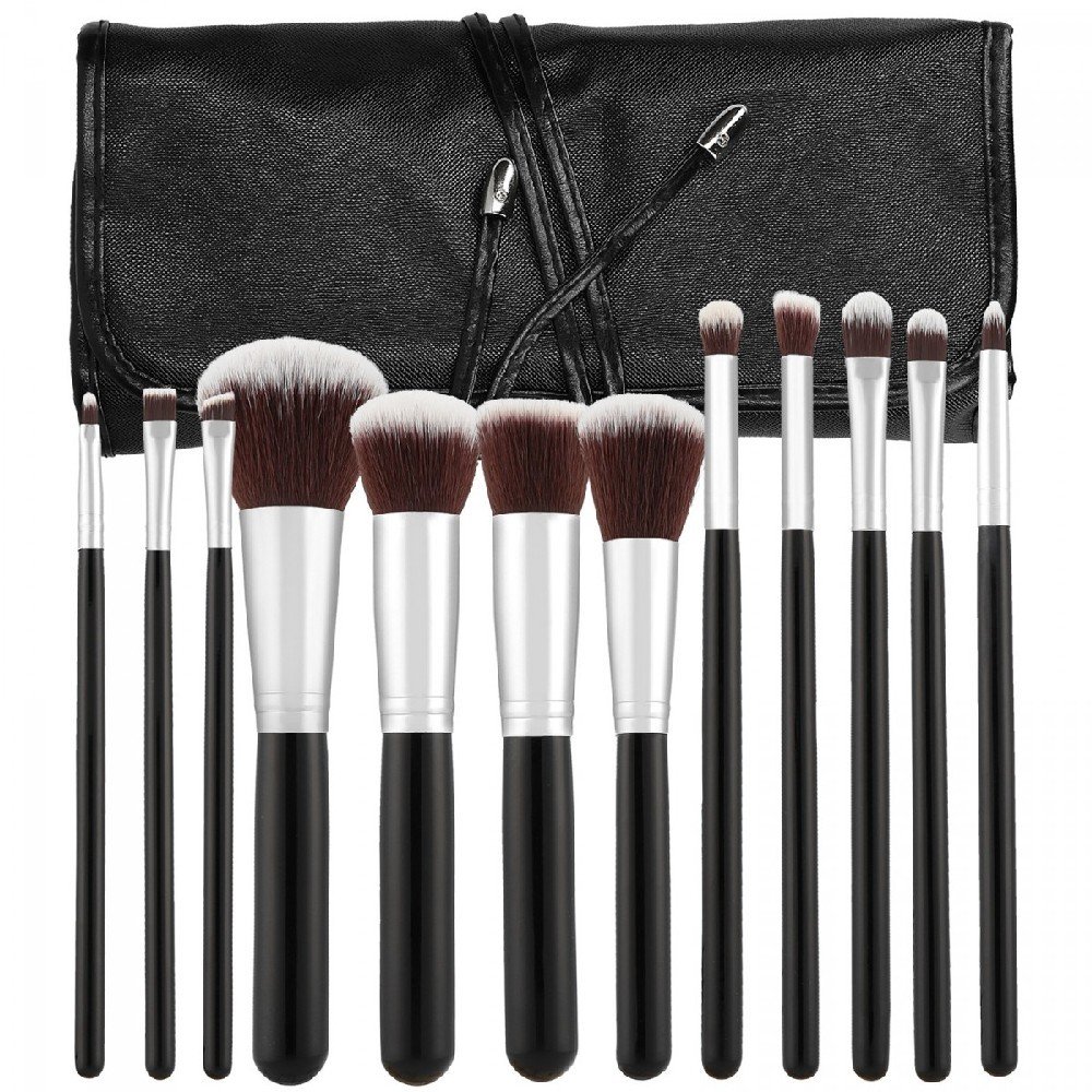 Tools For Beauty 12Pcs Kabuki Makeup Brush Set - Black, ΠΙΝΕΛΑ ΜΑΚΙΓΙΑΖ