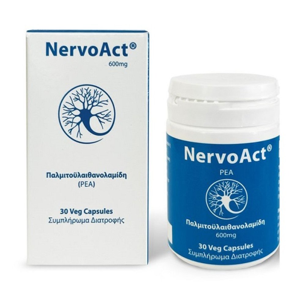 Gramm NervoAct 600mg Συμπλήρωμα για την Αντιμετώπιση Νευροπάθειας, 30 φυτικές κάψουλες
