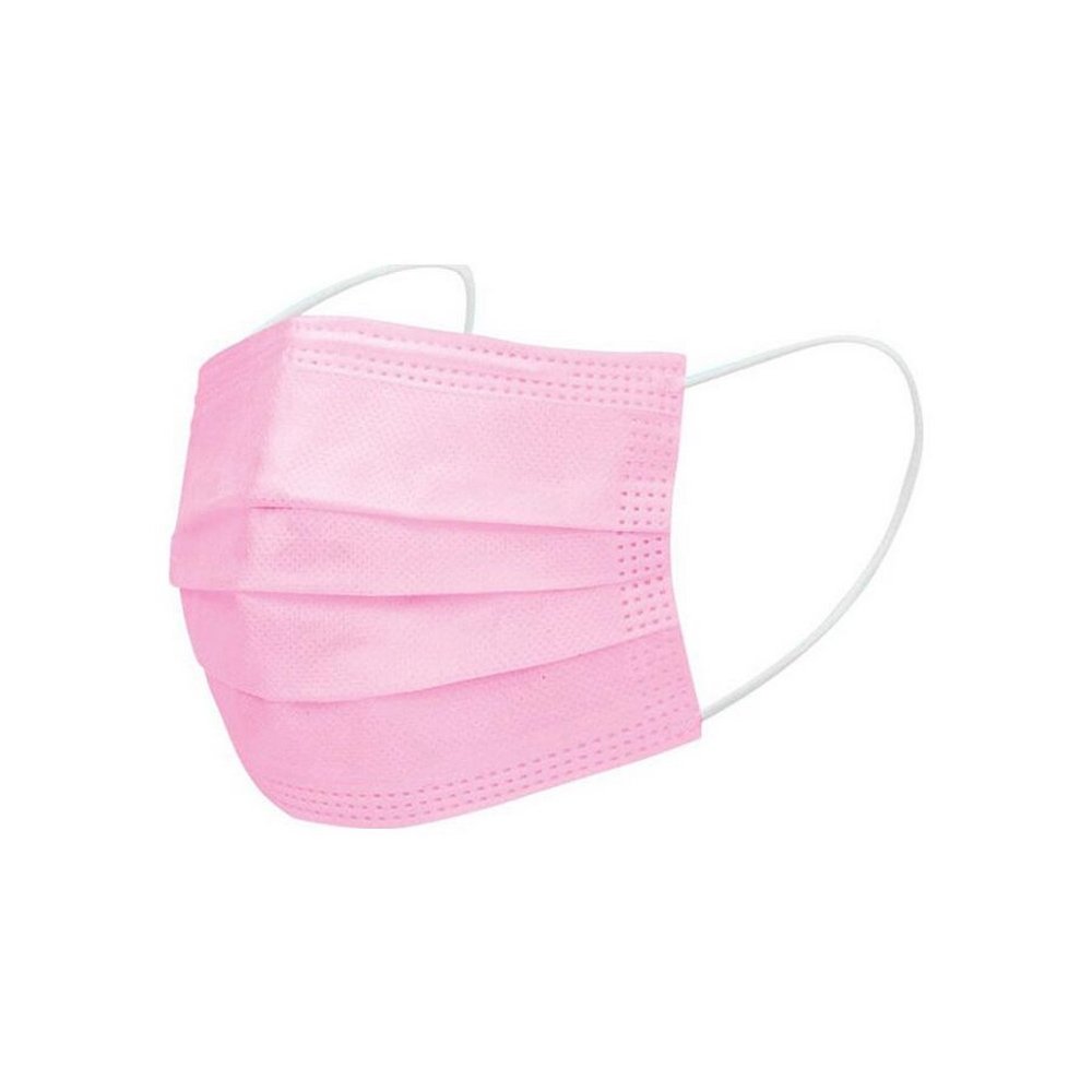 Παιδική Μάσκα Προστασίας 3-Ply Ροζ Μονόχρωμη, 50τμχ