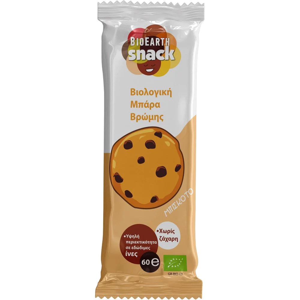 Bioearth Snack Μπάρα Βρώμης Μπισκότο, 60g Bioearth Snack Μπάρα Βρώμης Μπισκότο, 60g