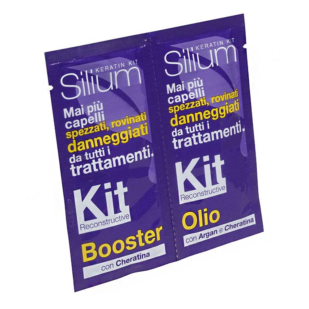Silium Kit Reconstructive Oil & Booster Θεραπεία για Ταλαιπωρημένα Μαλλιά Treatment For Damaged Hair With Argan Keratin, 2 X 12ml