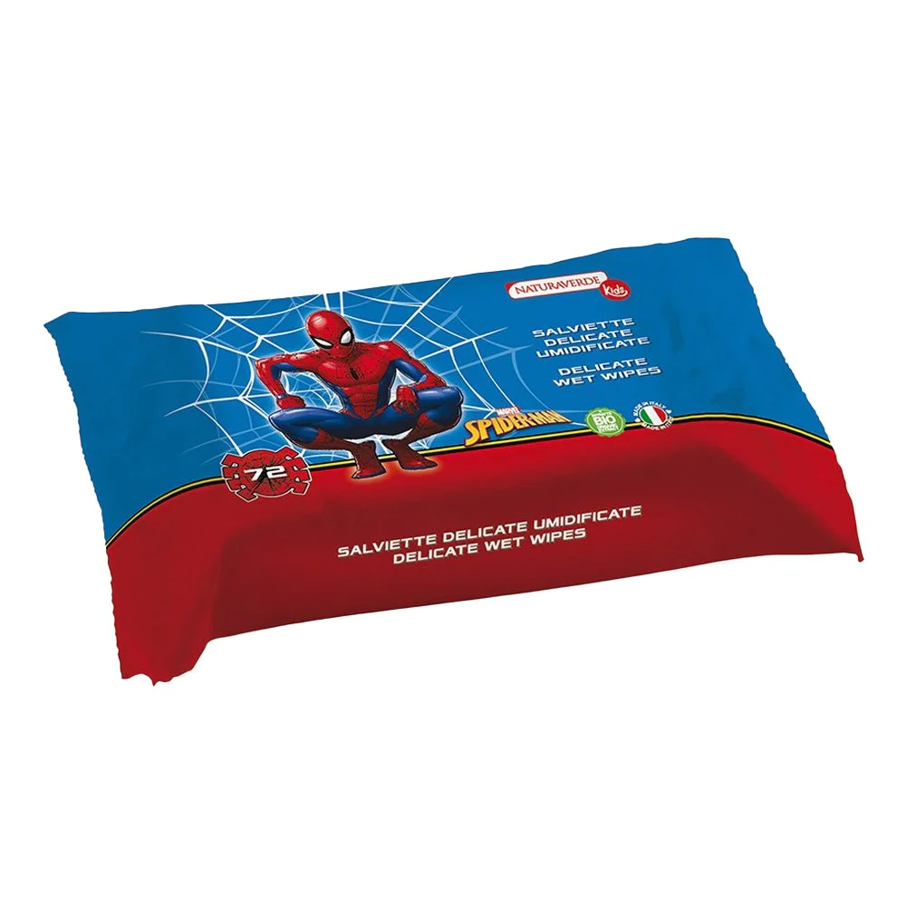 Naturaverde Kids Spiderman Υγρα Μαντηλάκια Καθαρισμού, 72τμχ Naturaverde Kids Spiderman Υγρα Μαντηλάκια Καθαρισμού, 72τμχ