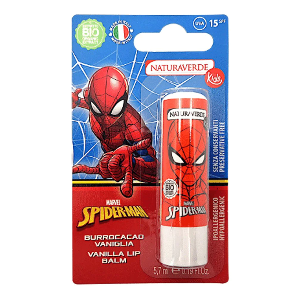 Naturaverde Spider-Man Lip Care Βάλσαμο για τα Χείλη με Γεύση Βανίλια, 5.7ml Naturaverde Spider-Man Lip Care Βάλσαμο για τα Χείλη με Γεύση Βανίλια, 5.7ml