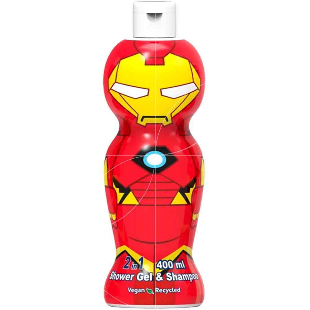 Iron Man Shower Gel & Shampoo 2 σε 1 Αφρόλουτρο & Σαμπουάν, 400ml