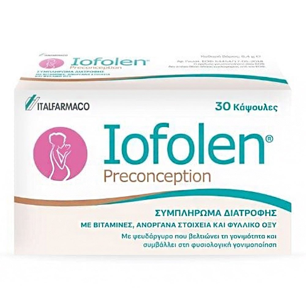 Iofolen Preconception Συμπλήρωμα Διατροφής για τις Γυναίκες που Βρίσκονται σε Αναπαραγωγική Ηλικία & Επιθυμόυν Εγκυμοσύνη, 30caps