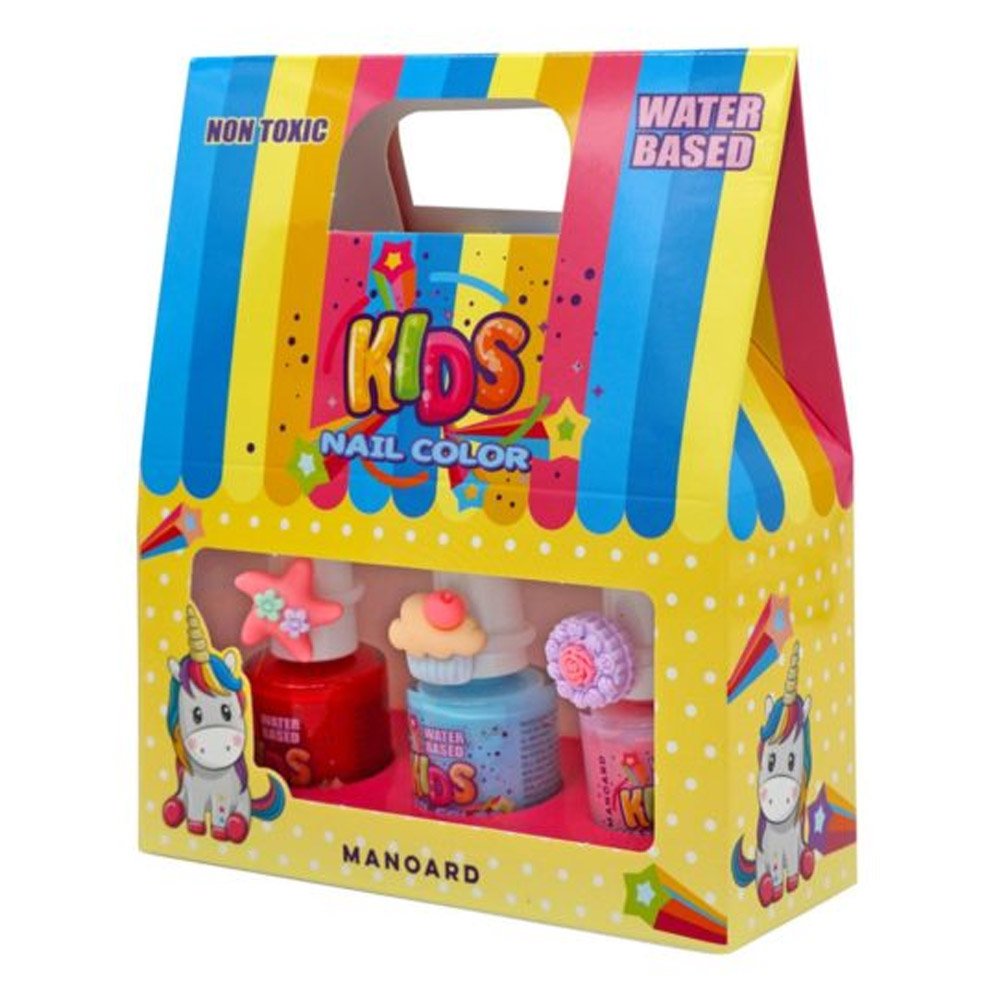 Kids Nail Color Manoard Σετ με Παιδικά Βερνίκια Πολύχρωμα, 3x9ml