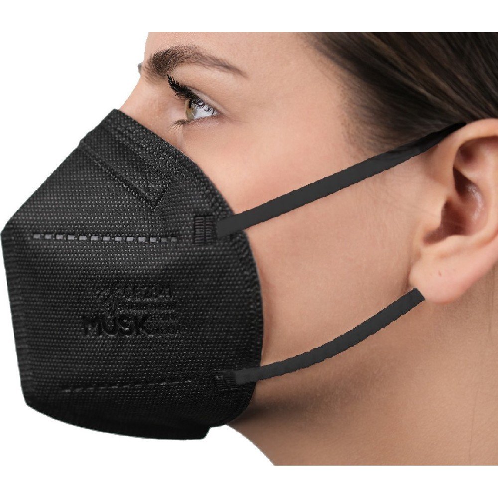Musk Meltblown Protective Mask FFP2 NR Προστατευτική Μάσκα μιας Χρήσης 10 Τμχ Μαύρο