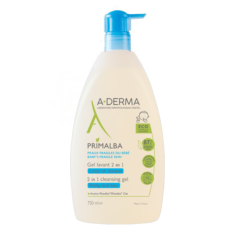 A-Derma Primalba Gel Καθαρισμού για το Ευαίσθητο Βρεφικό Δέρμα, 750ml