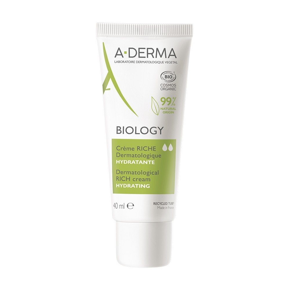 A-Derma Biology Dermatological Rich Cream Hydrating 40ml - Ενυδατική Κρέμα Με Πλούσια Υφή