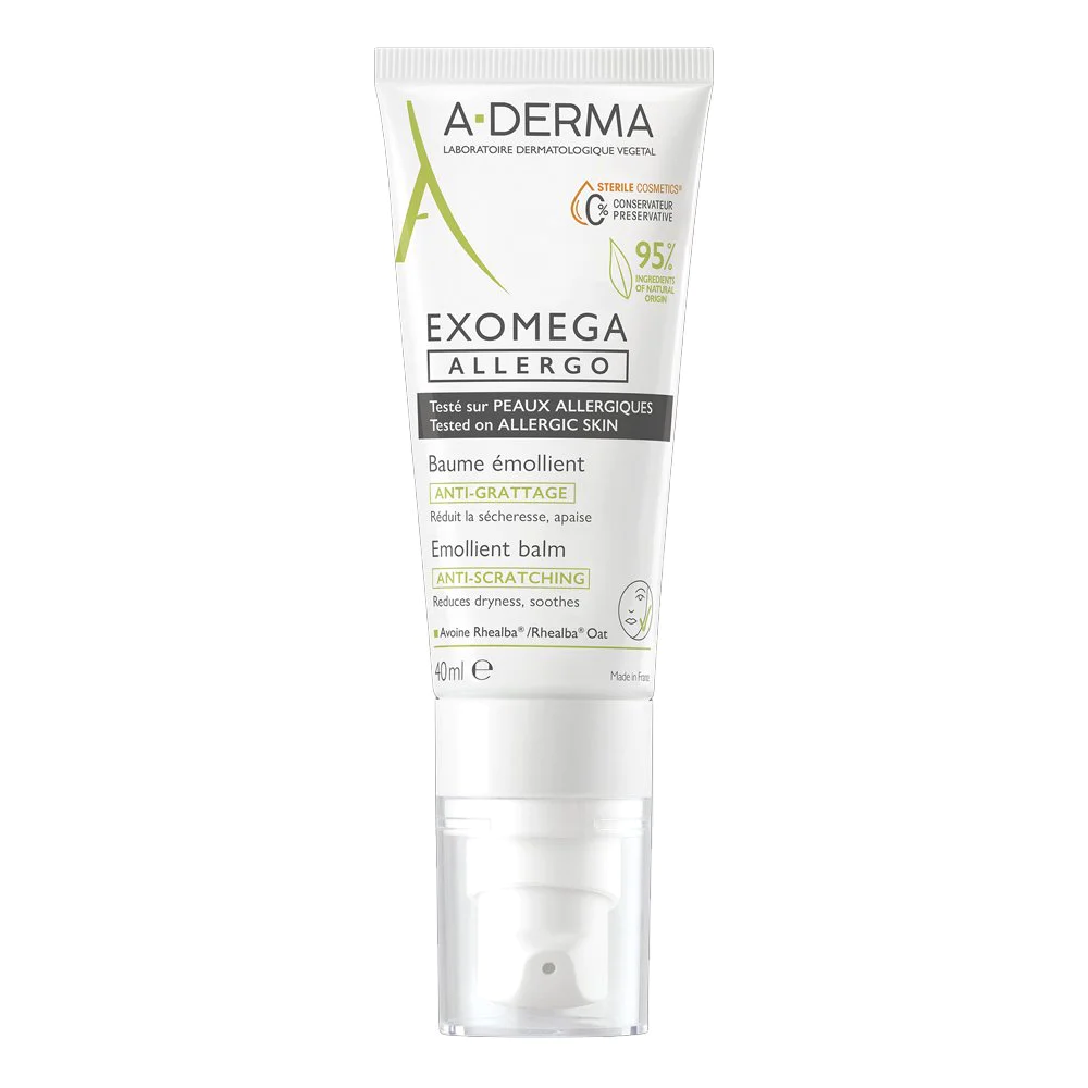 A-Derma Exomega Allergo Emollient Balm Αποστειρωμένο Μαλακτικό Bάλσαμο, 40ml A-Derma Exomega Allergo Emollient Balm Αποστειρωμένο Μαλακτικό Bάλσαμο, 40ml