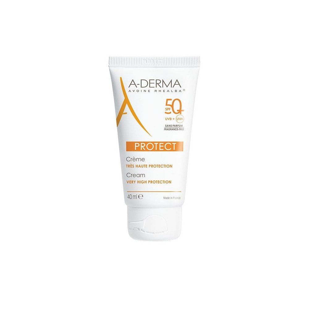 A-Derma Protect Cream SPF50+, Αντηλιακή Προσώπου Χωρίς Άρωμα, 40ml