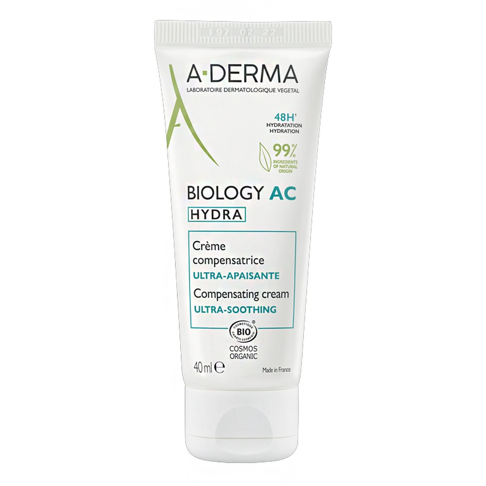 A-Derma Biology AC Hydra Αντισταθμιστική Καταπραϋντική Κρέμα για Δέρματα με Τάση Ακμής, 40ml