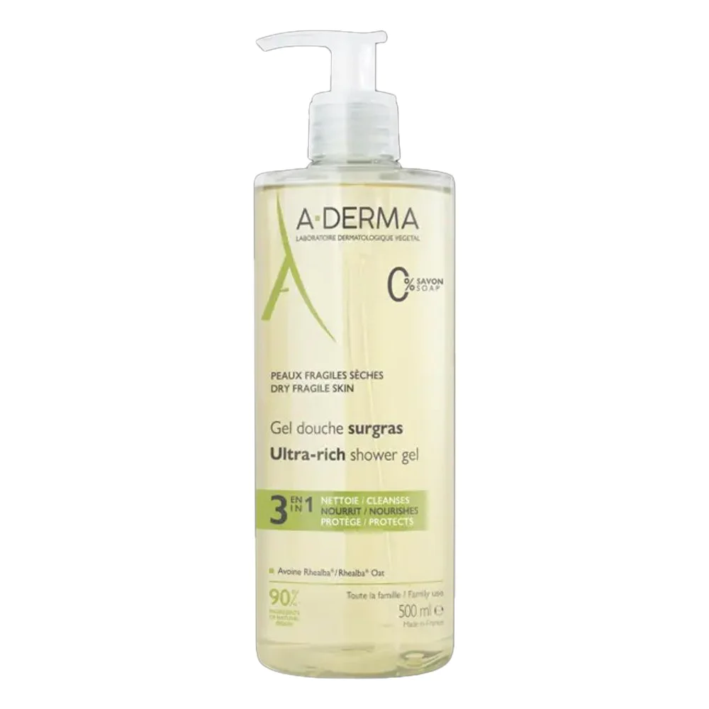 A-Derma The Essentials Εξαιρετικά Πλούσιο Τζελ Καθαρισμού για το Ξηρό Δέρμα, 500ml A-Derma The Essentials Εξαιρετικά Πλούσιο Τζελ Καθαρισμού για το Ξηρό Δέρμα, 500ml