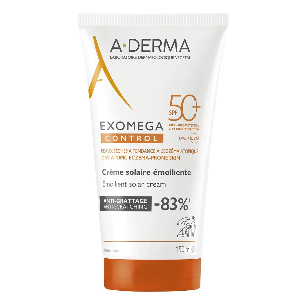A-Derma Exomega Control Μαλακτική Αντηλιακή Φροντίδα SPF50+, 150ml A-Derma Exomega Control Μαλακτική Αντηλιακή Φροντίδα SPF50+, 150ml