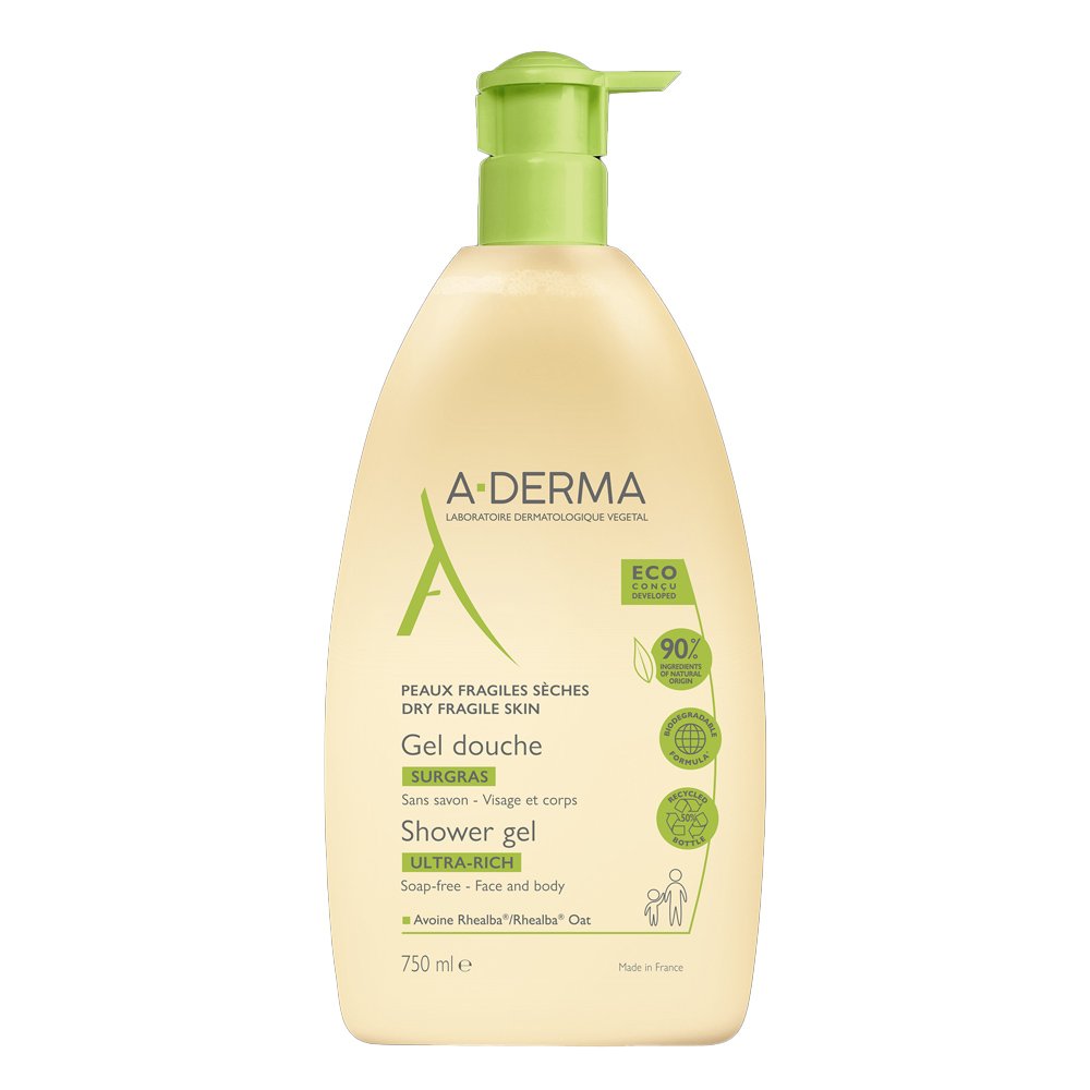 A-Derma Promo -15% The Essentials Εξαιρετικά Πλούσιο Τζελ Καθαρισμού για το Ξηρό Δέρμα, 750ml