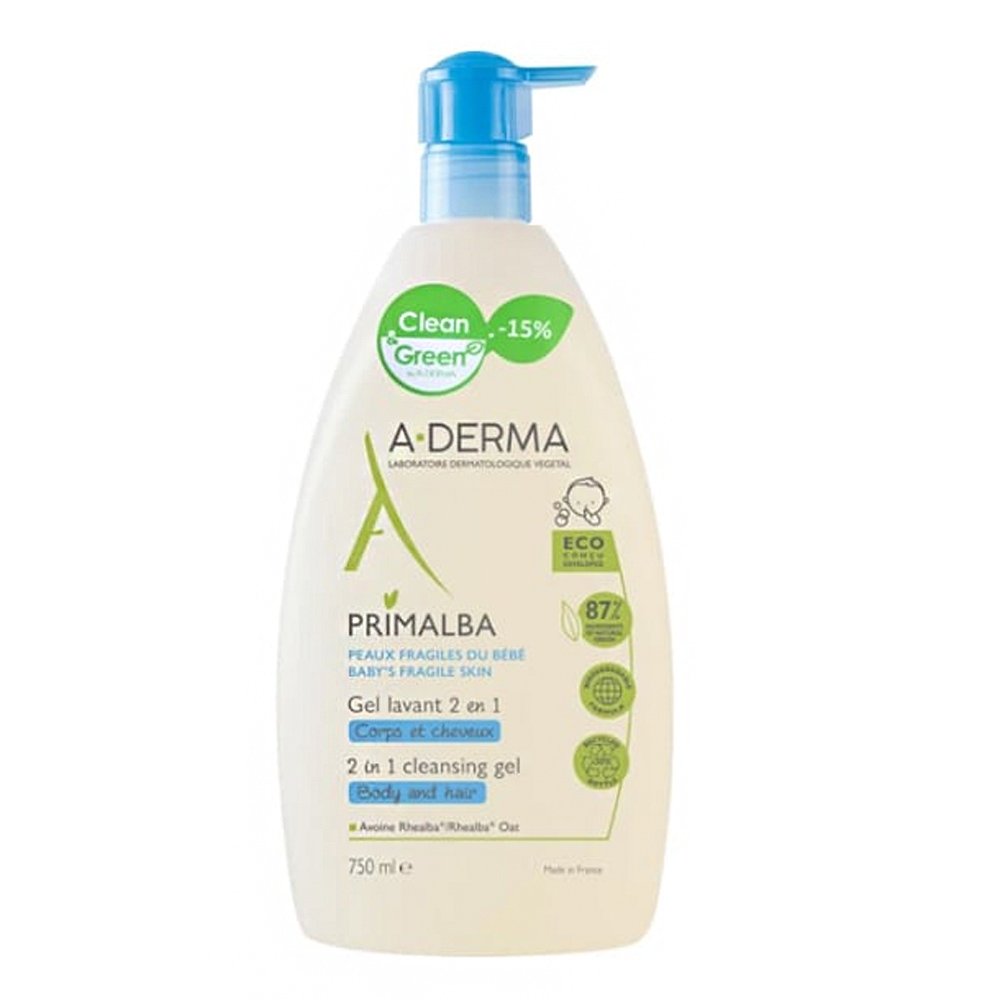 A-Derma Promo Primalba Gel Lavant Douceur Τζελ Καθαρισμού για το Δέρμα του Μωρού (Οικολογική Συσκευασία), 750ml