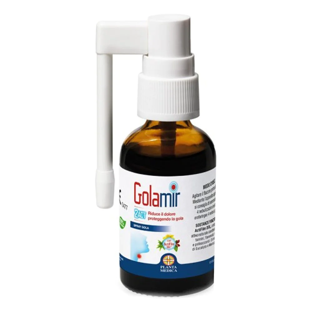 Aboca Golamir 2act Spray No Alcohol Σπρέι για τον Πονόλαιμο Χωρίς Αλκοόλ για Ενήλικες & Παιδιά άνω των 6 Ετών, 30ml