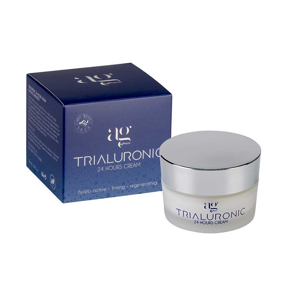 Ag Pharm Trialuronic 24hours Cream - 24ωρη Κρέμα για Πρόσωπο & Λαιμό Με Τριπλό Υαλουρονικό, 50ml