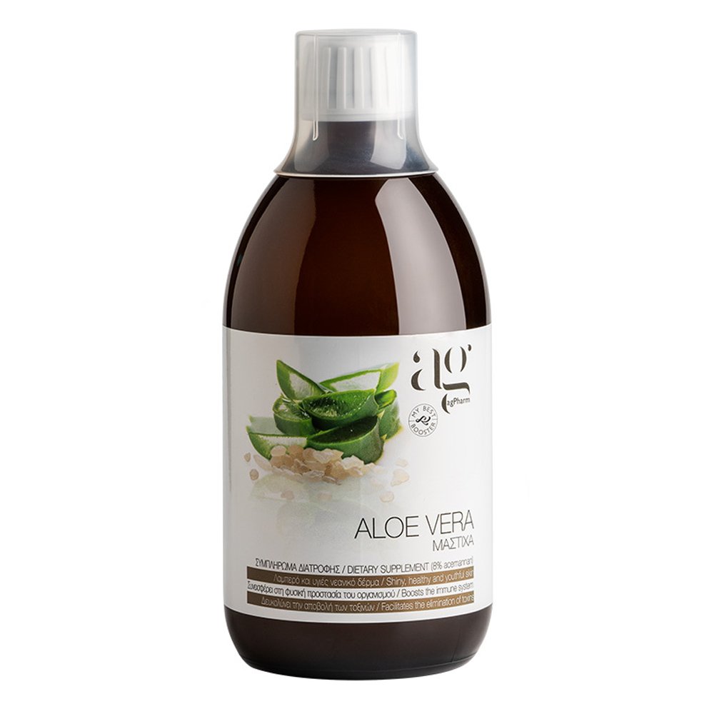 AG Pharm Aloe Vera Natural Πόσιμη Aloe Vera με Γεύση Μαστίχα, 500ml