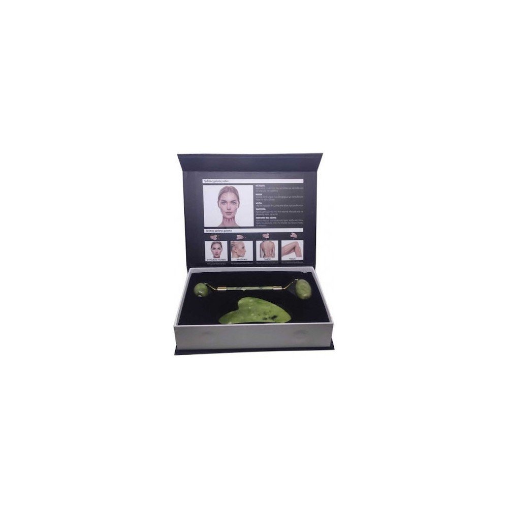 Ag-Pharm Facial Roller Feng Jade & Gua Sha Ρολό & Πέτρα Πράσινου Νεφρίτη για Μασάζ Προσώπου, 1τμχ Ag-Pharm Facial Roller Feng Jade & Gua Sha Ρολό & Πέτρα Πράσινου Νεφρίτη για Μασάζ Προσώπου, 1τμχ