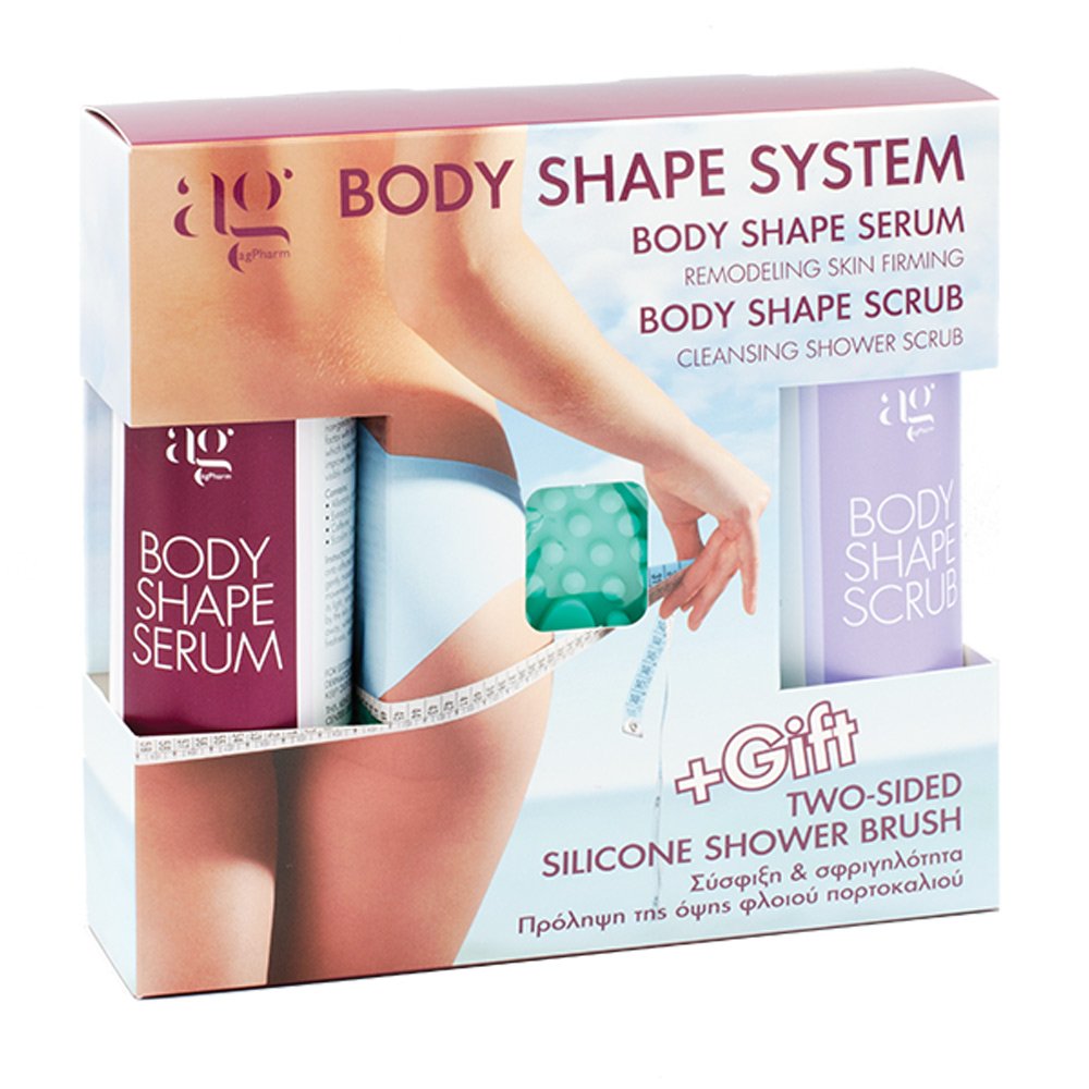 Ag Pharm Body Shape System Body Shape Serum, 200ml & Body Shape Scrub, 200ml & Δώρο Silicone Brush, 1τμχ