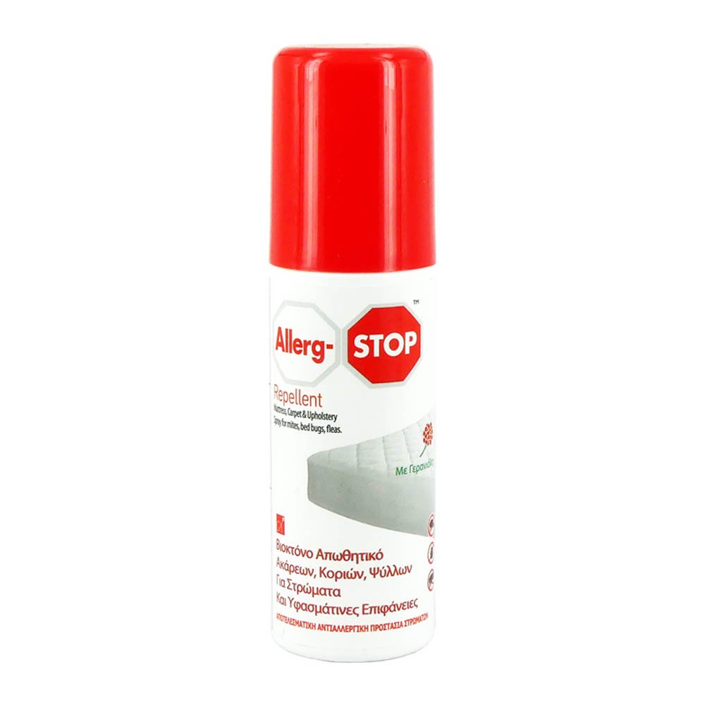 Allerg-Stop Repellent Εγκεκριμένο Βιοκτόνο απωθητικό σπρέι ακάρεων κοριών και ψύλλων, 100ml