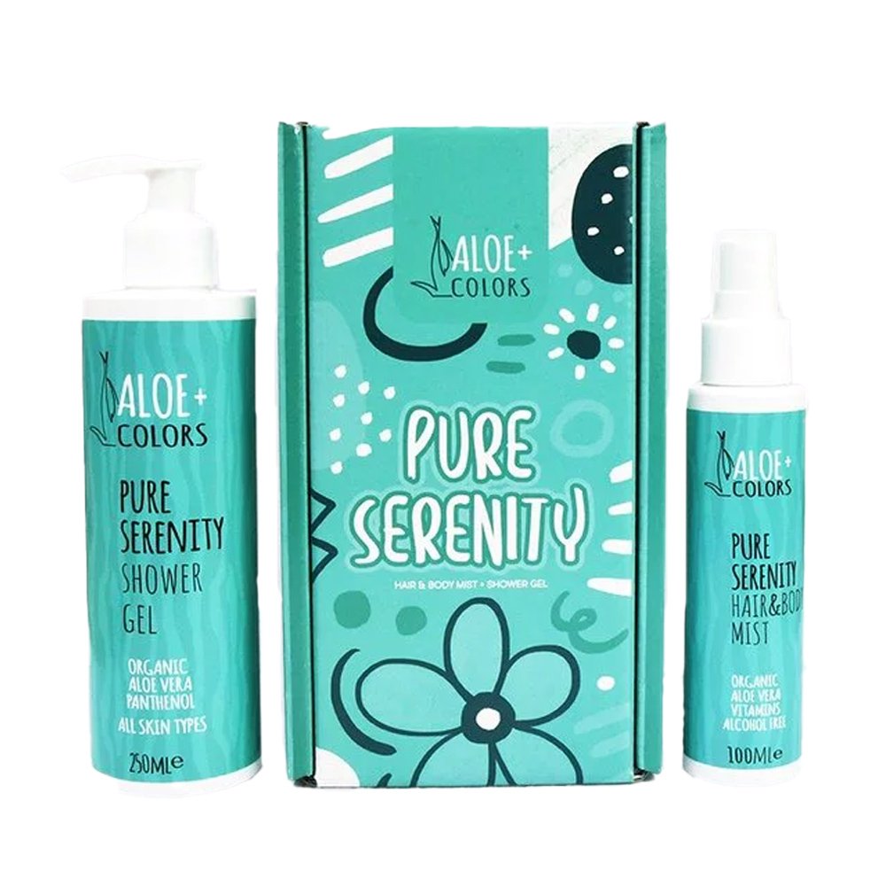 Aloe Colors Promo Gift Set Pure Serenity Shower Gel, 250ml & Pure Serenity Hair & Body Mist, 100ml