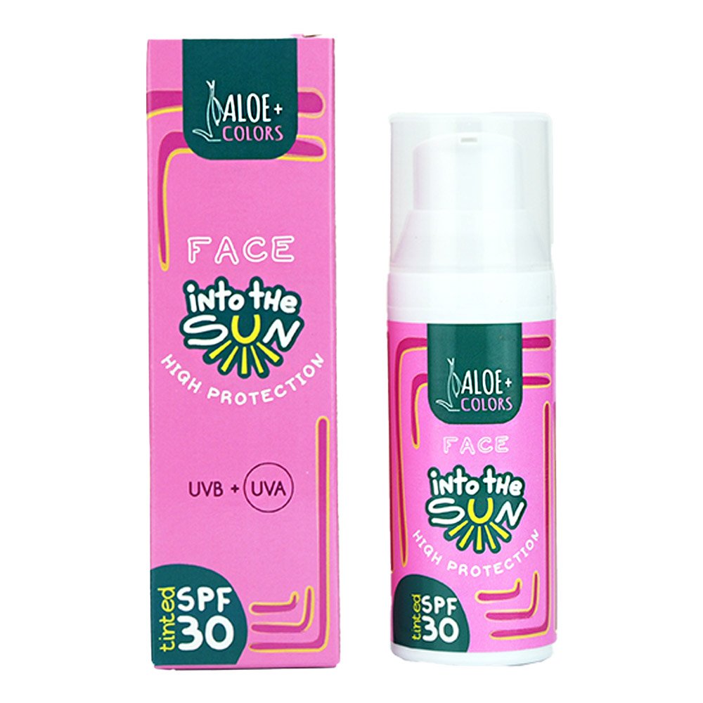 Aloe Colors Face Into the Sun High Protection Sunscreen Tinted Αντηλιακή Κρέμα Προσώπου με Χρώμα SPF30, 50ml