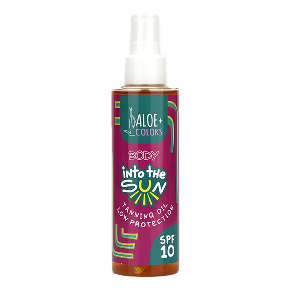 Aloe Colors Into the Sun Tanning Oil Αντηλιακό Λάδι Μαυρίσματος SPF10, 150ml